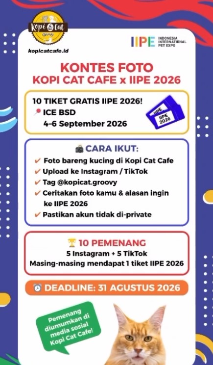 KONTES FOTO KOPI CAT CAFE x IIPE 2026!